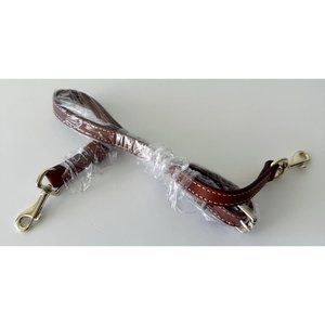 CLIP-ON DOONEY & BOURKE BROWN REAL LEATHER REPLACEMENT SHOULD STRAP 35"